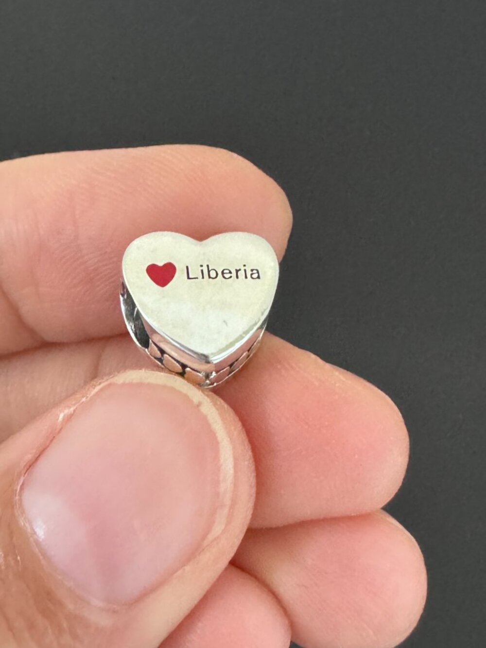 Authentic Pandora Liberia Heart Exclusive Charm - Picture 2 of 5